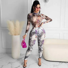 Load image into Gallery viewer, mesh jumpsuit long sleeve
