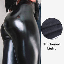 Load image into Gallery viewer, Black Leather Straight Leg Pants
