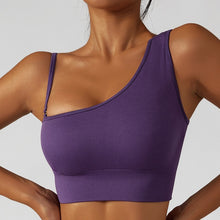 Load image into Gallery viewer, Summer Sexy Oblique Shoulder Yoga Clothes Tops
