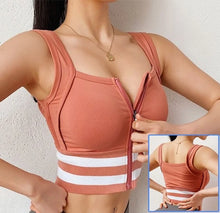 Load image into Gallery viewer, Sports Bra Zip Front
