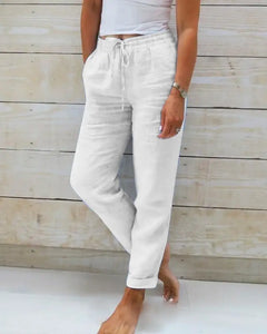 Linen Drawstring Pants