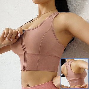 Sports Bra Zip Front