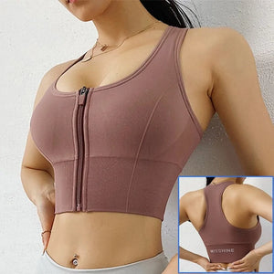 Sports Bra Zip Front