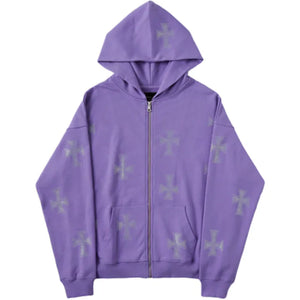 Cross Zip up Hoodie