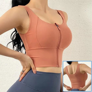 Sports Bra Zip Front