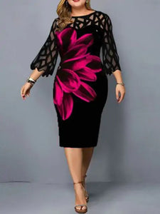 Plus Size Floral Print Dresses