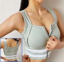 Load image into Gallery viewer, Sports Bra Zip Front
