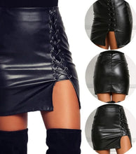 Load image into Gallery viewer, pleated leather skirt
