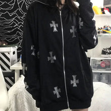 Load image into Gallery viewer, Cross Zip up Hoodie
