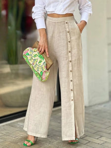 Wide Leg Linen Pants