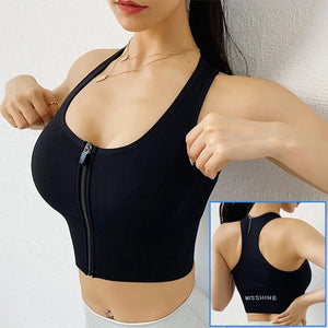 Sports Bra Zip Front