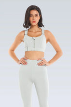 Load image into Gallery viewer, Zip Front Sports Bra
