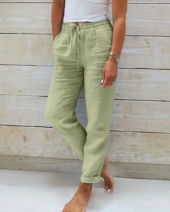 Linen Drawstring Pants