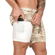 Load image into Gallery viewer, Mens 2 in 1 Shorts
