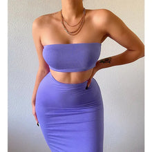 Load image into Gallery viewer, 2 Piece Tube Top and Skirt

