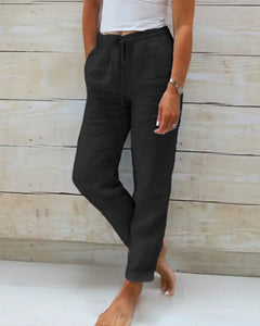 Linen Drawstring Pants