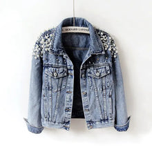 Load image into Gallery viewer, Cropped Denim Jacket
