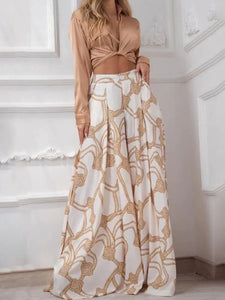 Wide Leg Pants Set