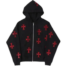 Load image into Gallery viewer, Cross Zip up Hoodie
