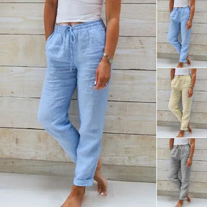 Linen Drawstring Pants