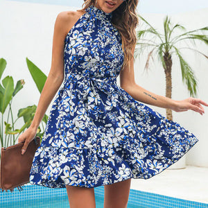 Floral Halter Mini Dress