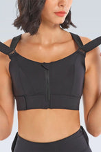Load image into Gallery viewer, Zip Front Sports Bra
