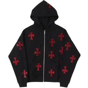 Cross Zip up Hoodie