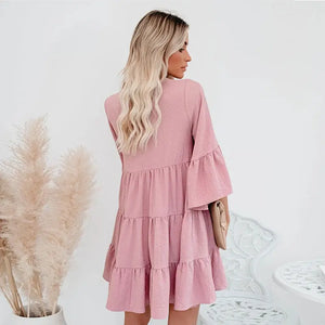 Pink maternity dress