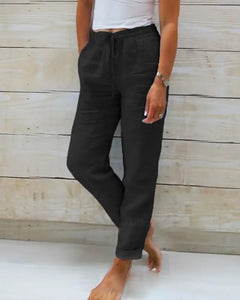 Linen Drawstring Pants