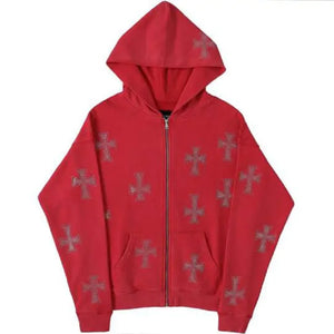 Cross Zip up Hoodie