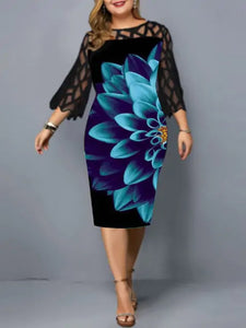 Plus Size Floral Print Dresses