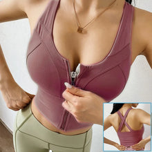 Load image into Gallery viewer, Sports Bra Zip Front
