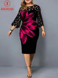 Plus Size Floral Print Dresses