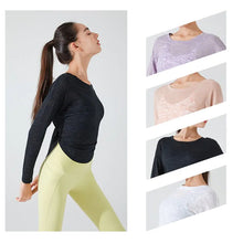 Load image into Gallery viewer, Long Sleeve Crop Top Workout
