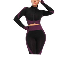 Load image into Gallery viewer, Yoga Suit Seamless Sets Long Sleeve-YogaSuits
