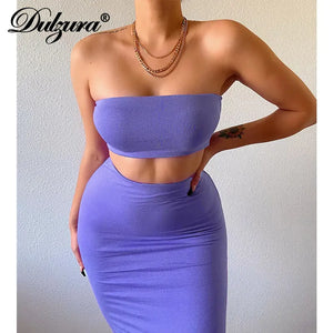 2 Piece Tube Top and Skirt