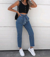 Load image into Gallery viewer, high waisted wide leg jeans
