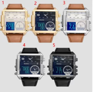 Mens Luxury Sport Square Leather Watch™️