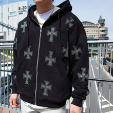 Load image into Gallery viewer, Cross Zip up Hoodie
